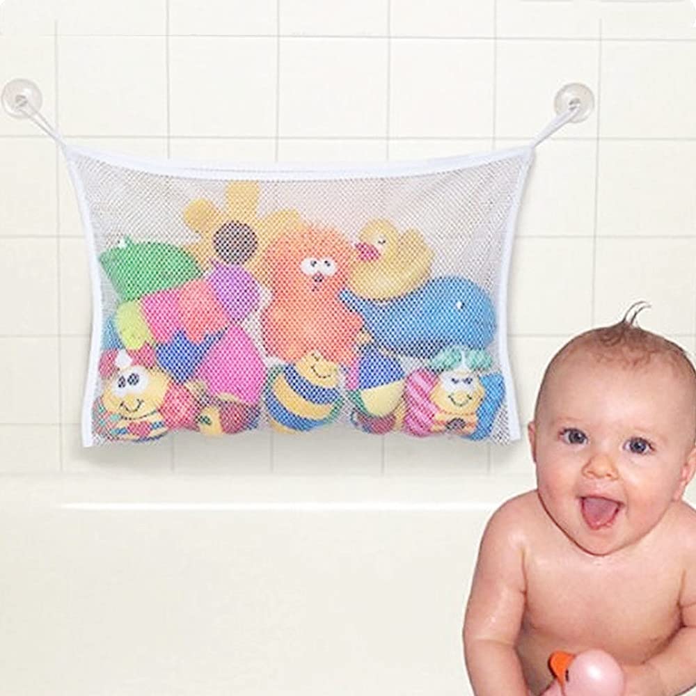 Filet De Rangement Pour Jouets De Bain - 35x45 Cm, Avec Ventouses Et Crochets Adhésifs - Organisation Salle De Bain Enfant