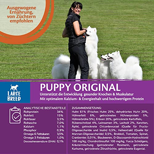 Wellness CORE Puppy 2.75 kg, Huhn – Hundefutter Trocken für große Welpen, getreidefrei, natürlich, hypoallergen, proteinreich, hoher Fleischanteil, unterstützt die Entwicklung von Gehirn und Augen