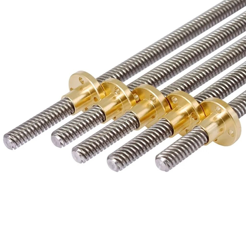 Gewindespindelstange, Trapezgewindespindel, 1 Stück T10-Gewindespindel, Länge 100 mm - 1000 mm, 10 mm Trapezspindelschraube aus Edelstahl und Kupfermutter (1000 mm)