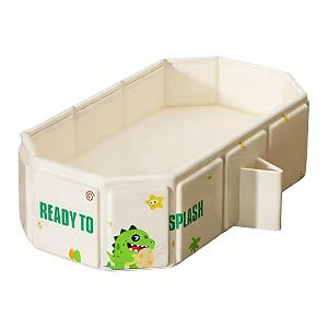 Kids Bathtub Soft Yet Sturdy PVC Sealing Plate Material Space-Saving B by and Pet Bath Portable Wash Tub