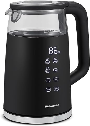 Elite Gourmet 1.7L Dual-Wall Cool-Touch Electric Kettle