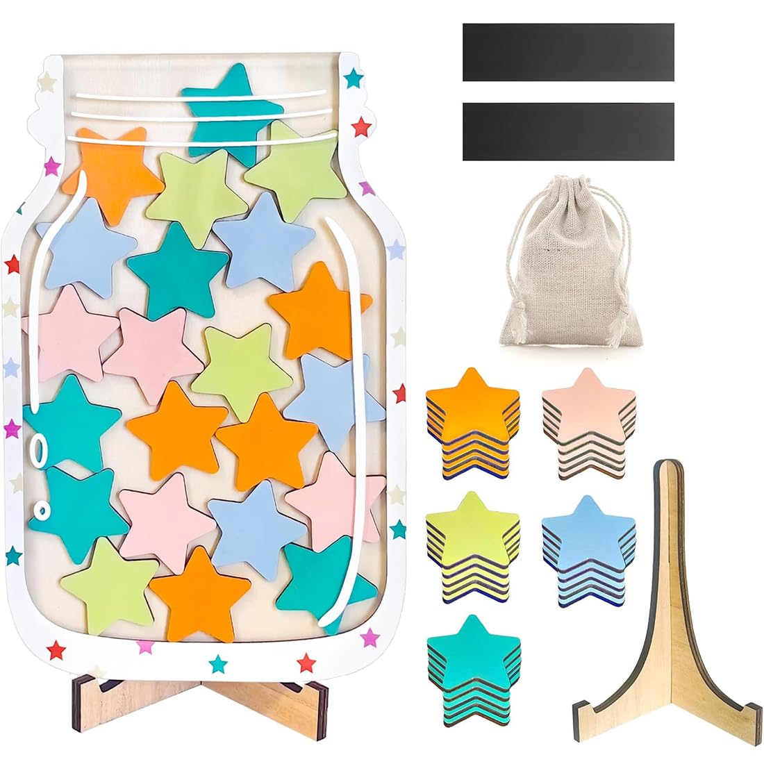 Barattolo Premio Stella per Bambini,Vaso Ricompensa per Il Buon Comportamento,Barattolo di Ricompensa Personalizzato,Adatto per Insegnanti in Classe,a Casa e a Scuola