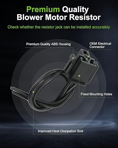 Miniatura 1139 de SCITOO Resistencia de motor de ventilador HVAC para 2008-2013 para Chrysler 300/2008-2016 para Town & Country/2008-2010 para Dodge Charger/2008-2018