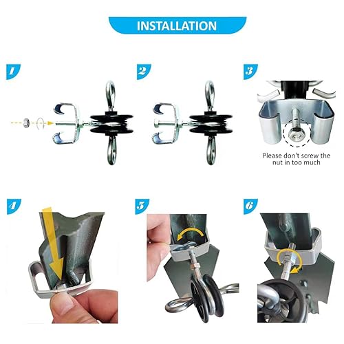 Miniatura 5 de QMARK Farm - Anclajes eléctricos de manija de puerta con poste en T, postes en T de doble gancho, aisladores de poste en T de 2 anillos, negro (10)