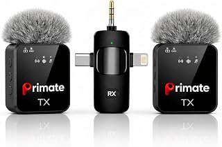 Primate 3-in-1 Wireless Noise Reduction Microphone for Smartphone & Camera | 164ft Range, 20 Hours Battery Life | Ideal fo... Price In India