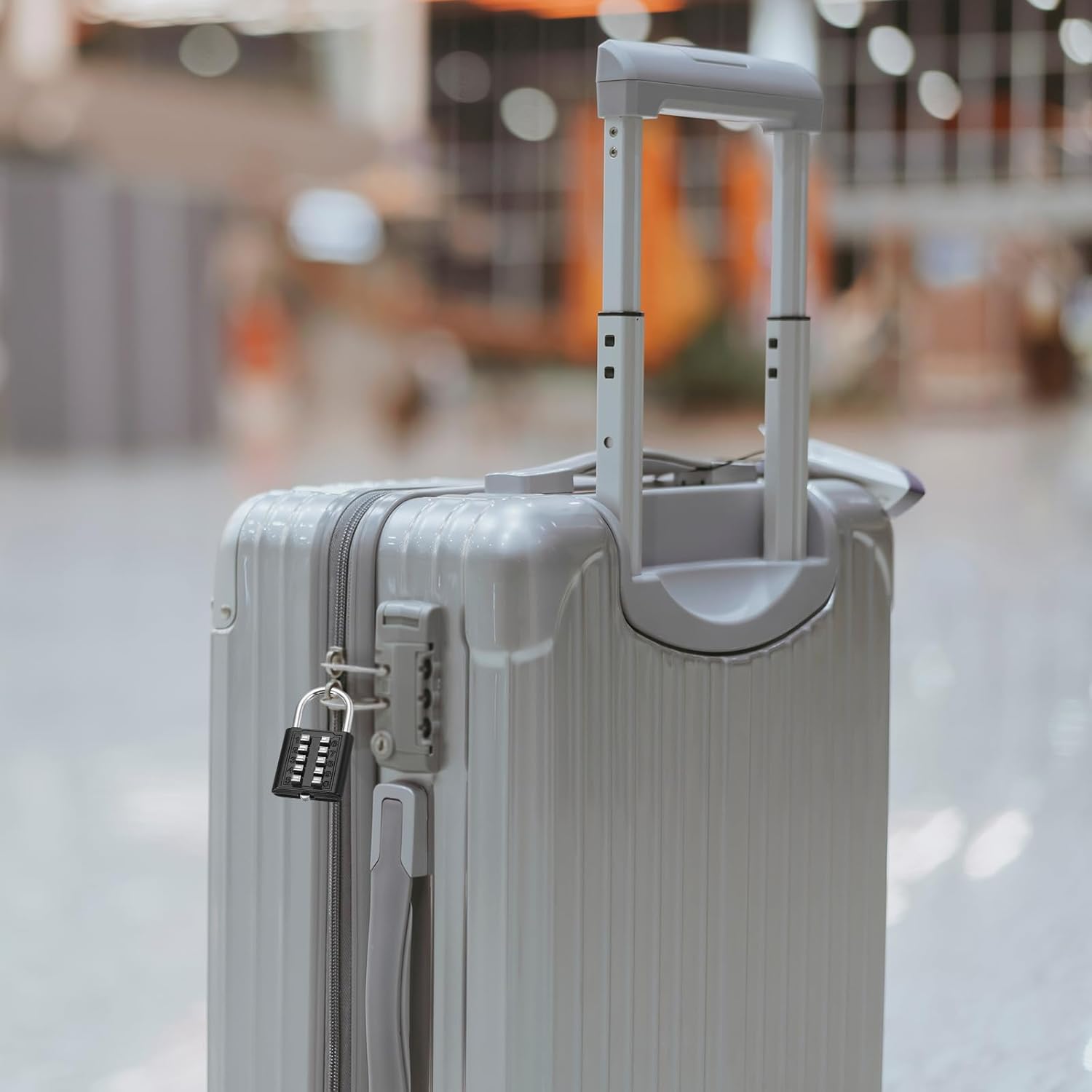 MECCANIXITY Combination Padlock, 10-Digit Push Button Padlock 5-Position Locking Mechanism Security Combination Lock for Locker Gym Sports Locker Cabinet Toolbox (Black, Pack of 1)