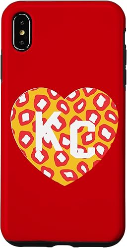 Vista 22 de Carcasa para iPhone 11 KC Heart Red/Yellow Animal Print Kansas City Hearts Kc Heart