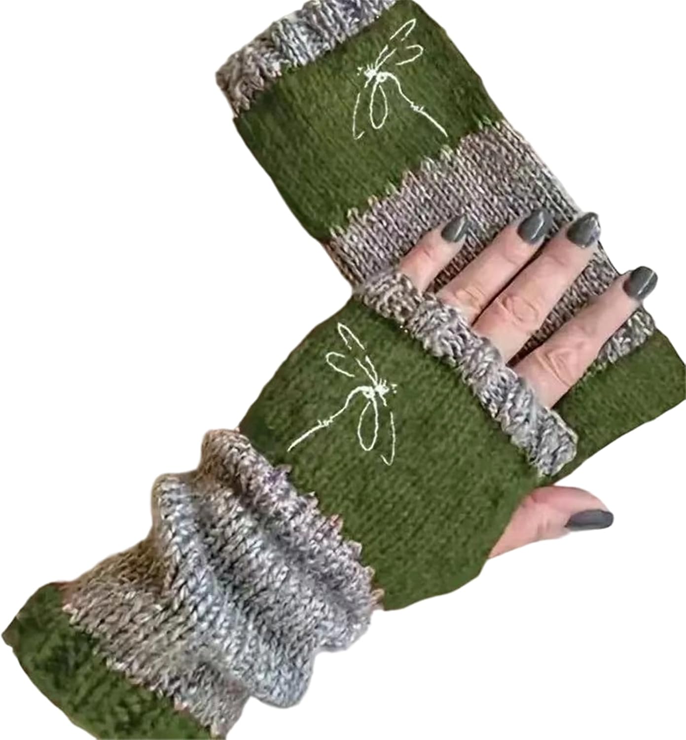 Splicing Knitted Gloves with Touchscreens Capability for Various Activities Splicing Knitted Gloves
