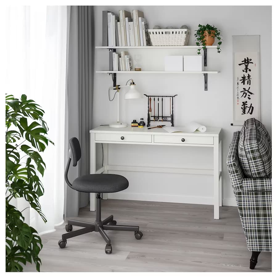 Image of HEMNES Desk with 2 Drawers, White Stain, 120x47 cm (47 1 /4x18 1 /2 inch)