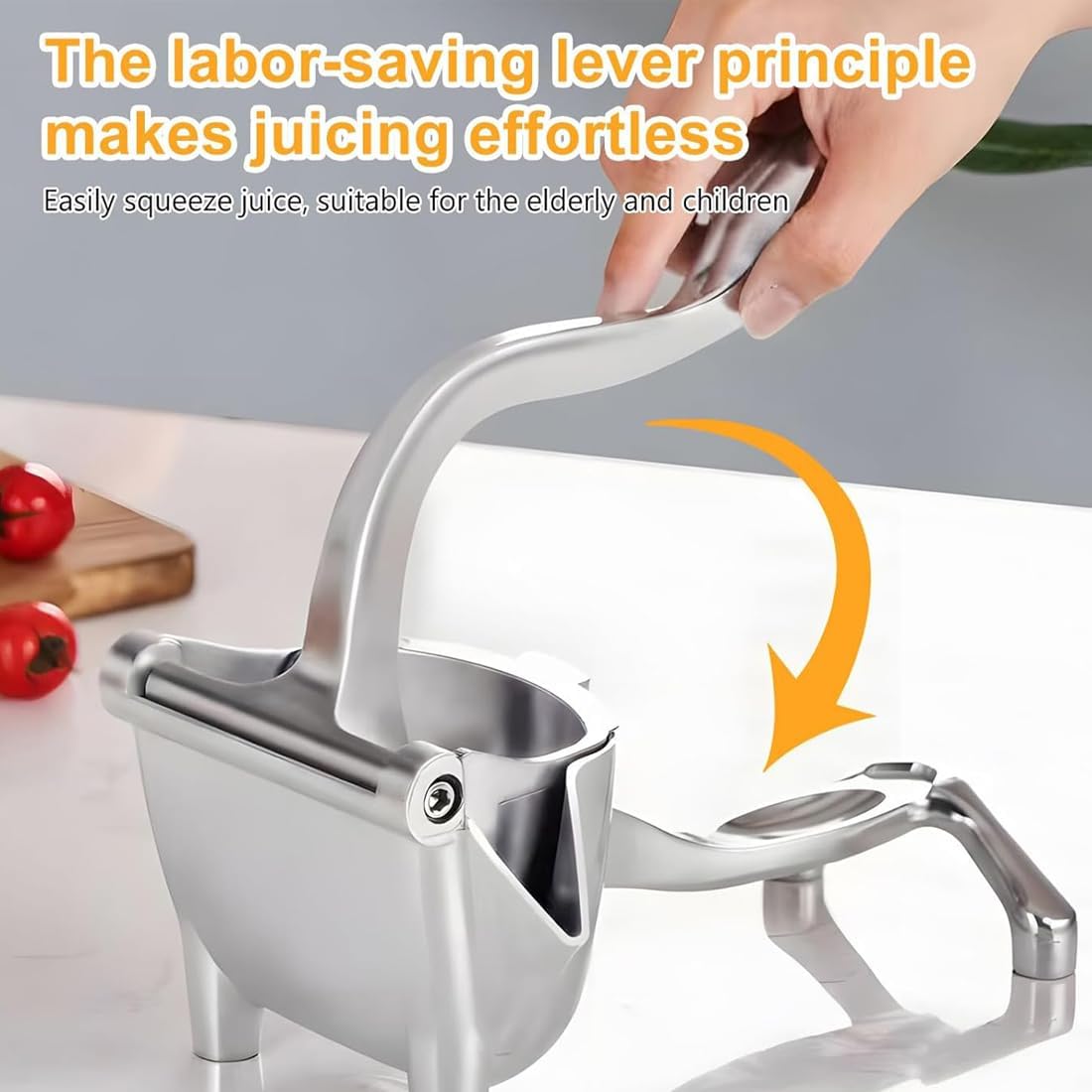 Hand Juicer Squeezer- Aluminum Manual Press Juicer with Ergonomic, 2026 Manual Juicer, Efficient Hand Press Juicers, Easy Squeeze & Quick Clean for Lemon/Orange/Pomegranate (S*2)
