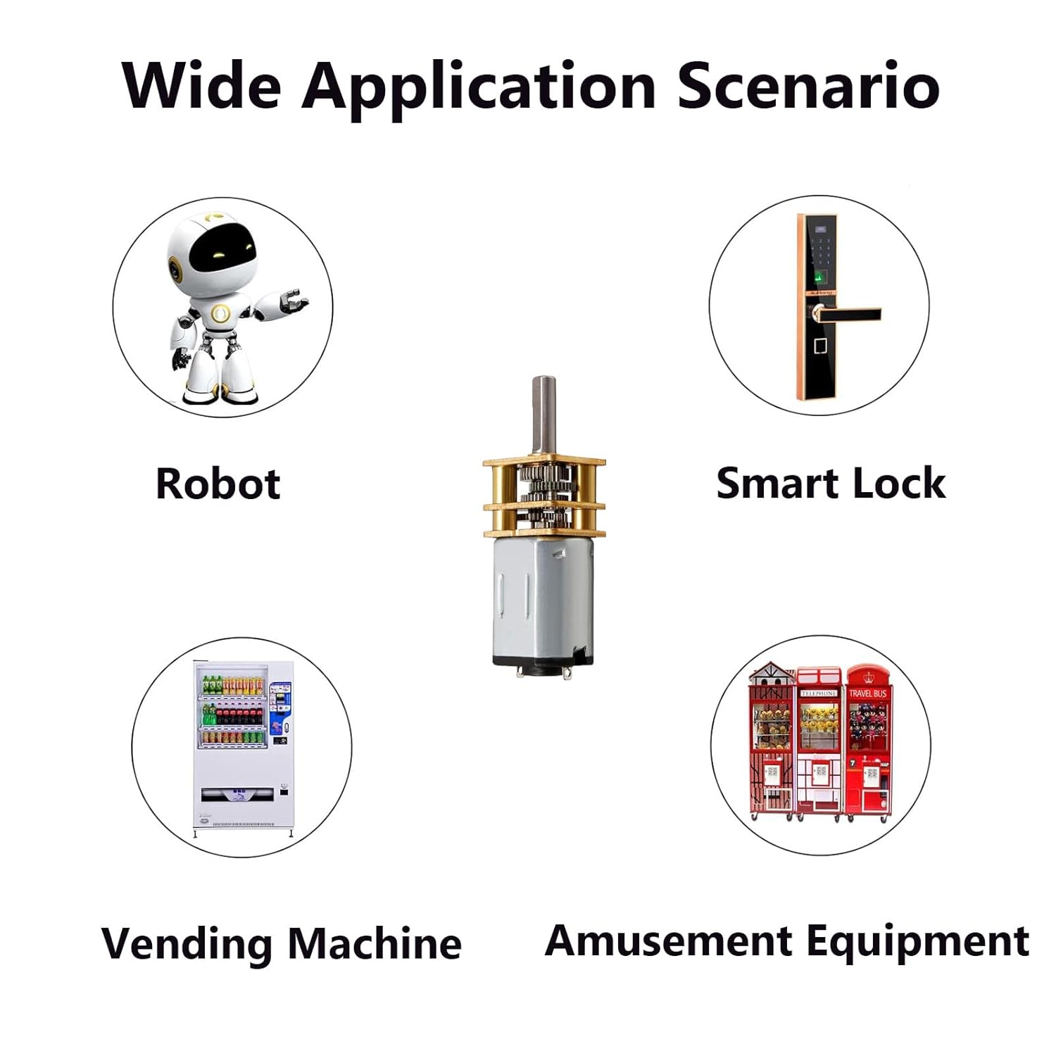 N20 Gear Motor High Torque Speed Reduction Motor 3mm Shaft Mini DC Motor Metal Gearwheel Micro Electric Motor for Robot Models, RC Cars, DIY Engine Toys (6V 500RPM)