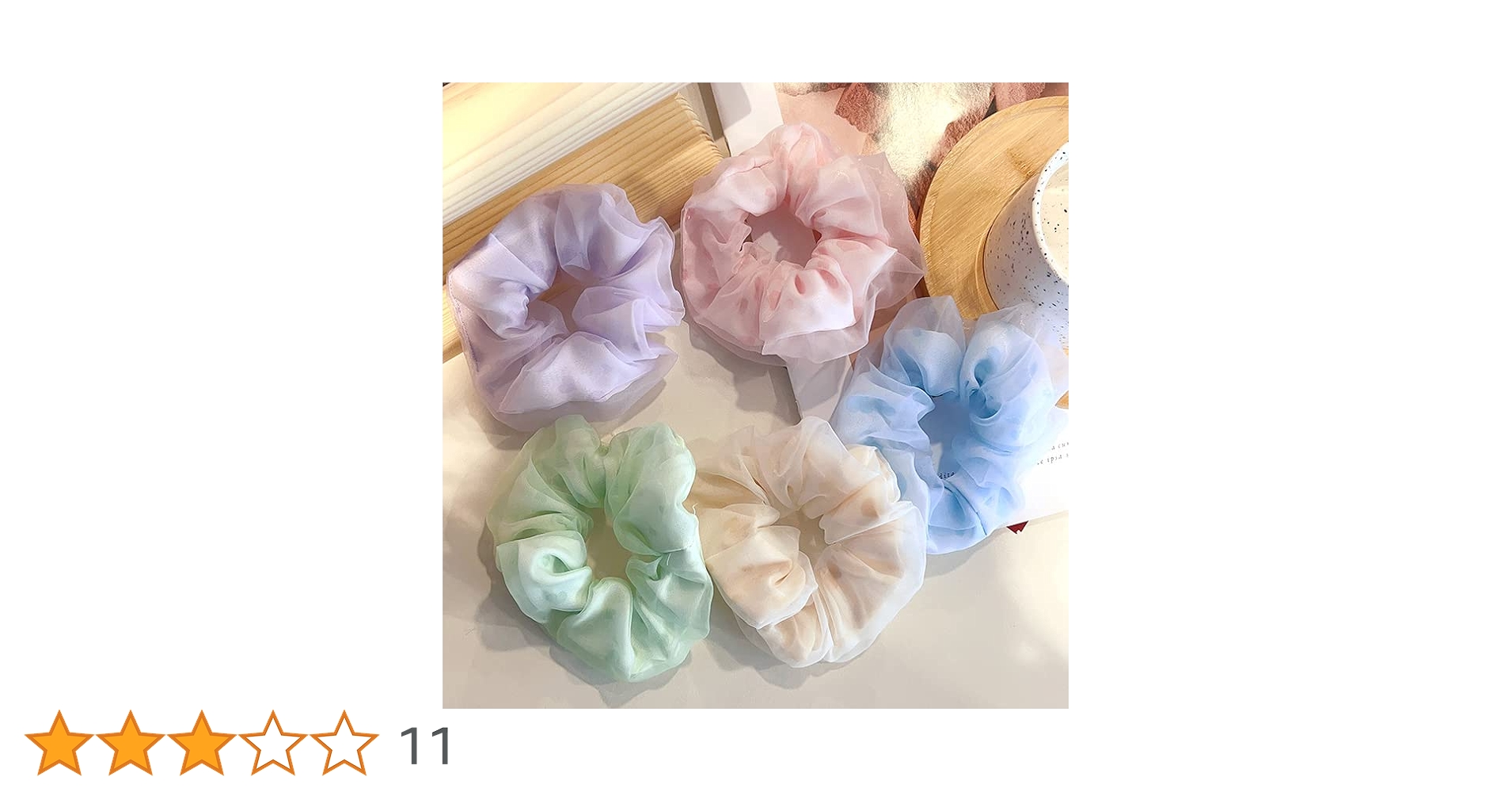 Amazon | シュシュ5個セット かわいい パステルカラー ヘアゴム