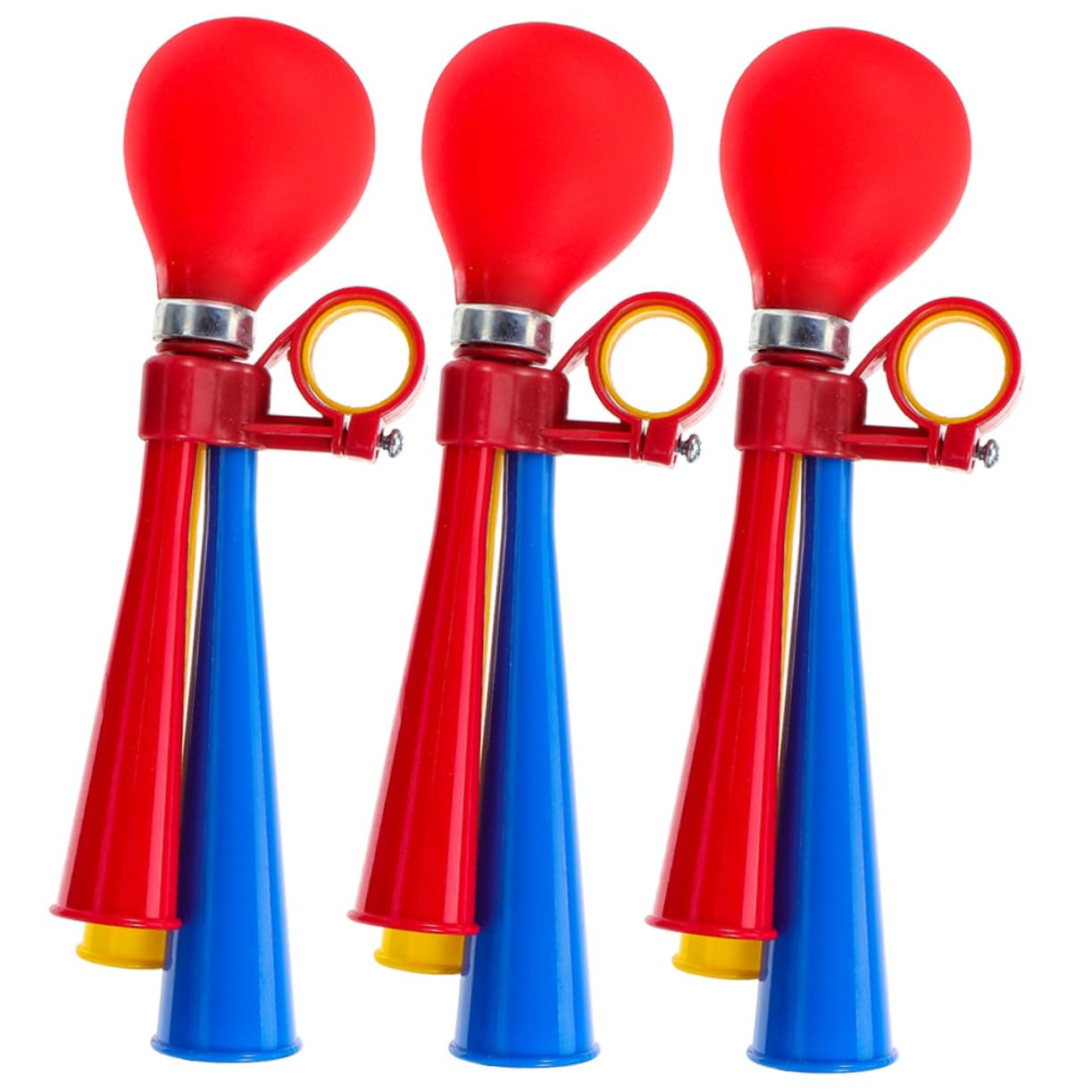 Toyvian Professional Bike Horn 3 Pack Handlebar Horns for Bicycles Easy to Install and Detachable Random Color