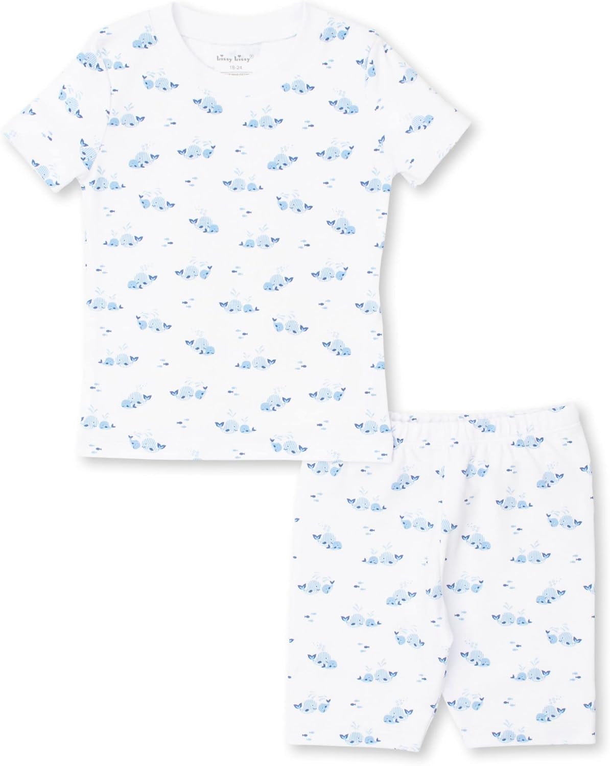 Kissy Kissy Baby-Boys Infant Whale Wishes Print Short Pajamas Set
