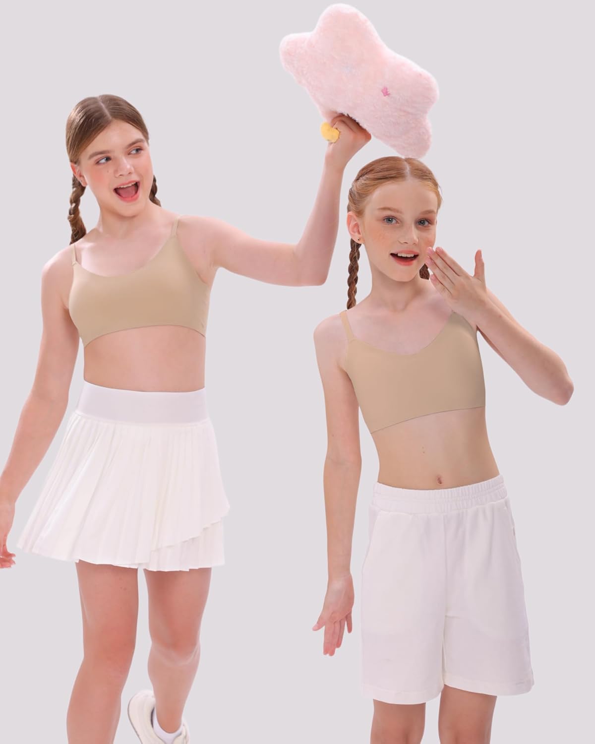 SALIA GIRL Soft Fixed Padding Training Bras for Girls, Seamless Cami Sports Bras for Teens 10-14, Adjustable Strap Design - Image 5