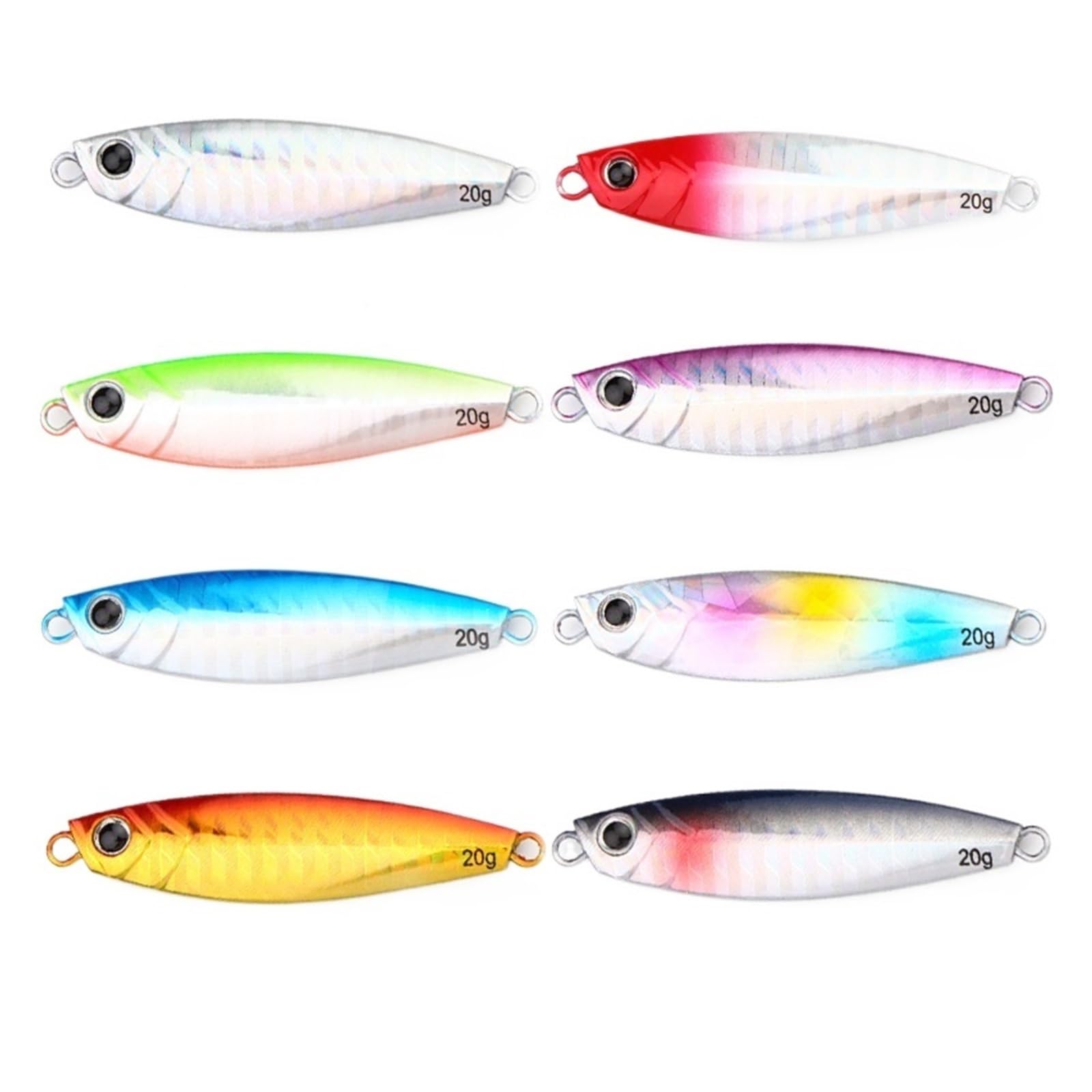 INEOUT 8 Unids/Lote Nuevo Cebo De Metal Fundido Cuchara Giratoria Señuelos De Pesca Jigs Trucha Pesca Cebos Duros Aparejos Pesca Fish Jigging Set
