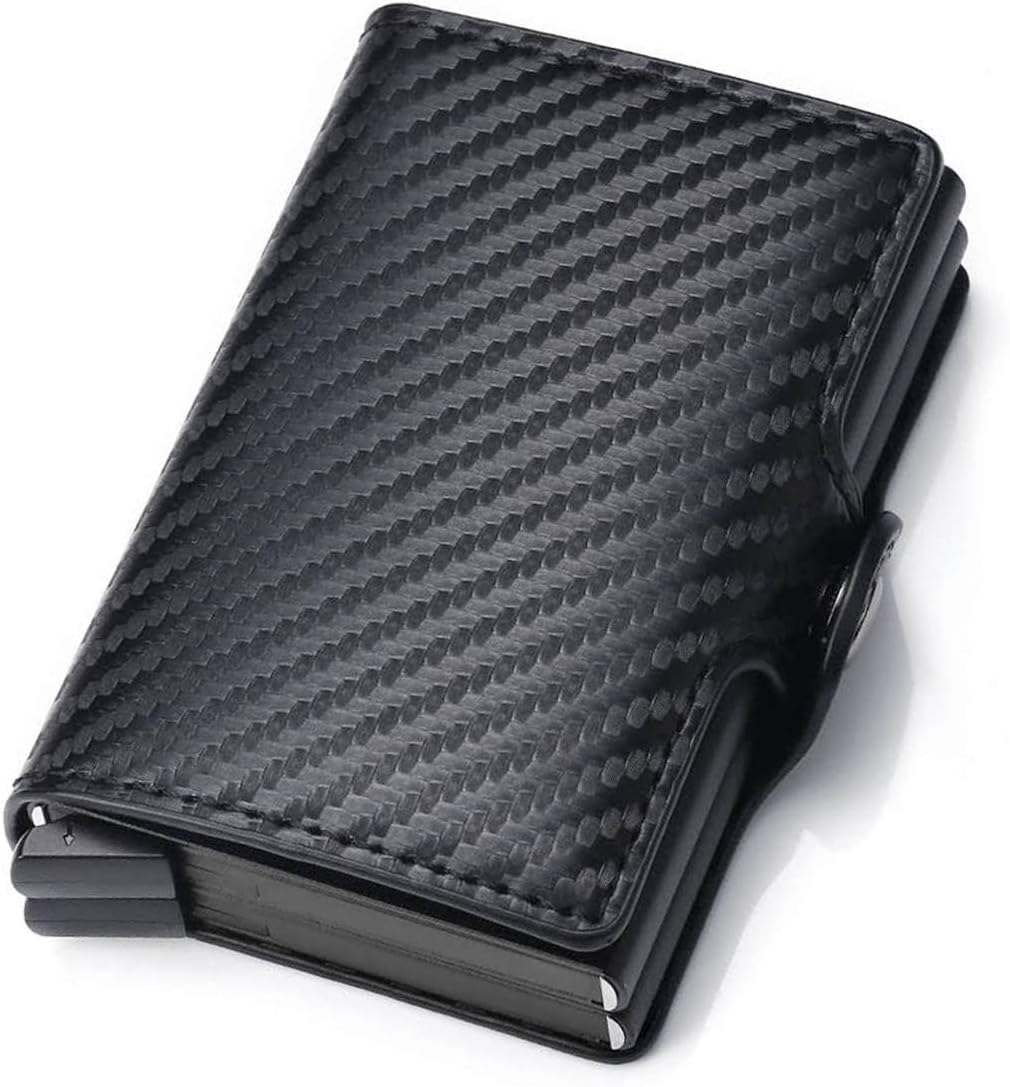 Card Holder, Men Credit Card Holder, Slim Card Case Front Pocket Anti-theft-RFID Auto Pop up Travel Thin Wallets for Men