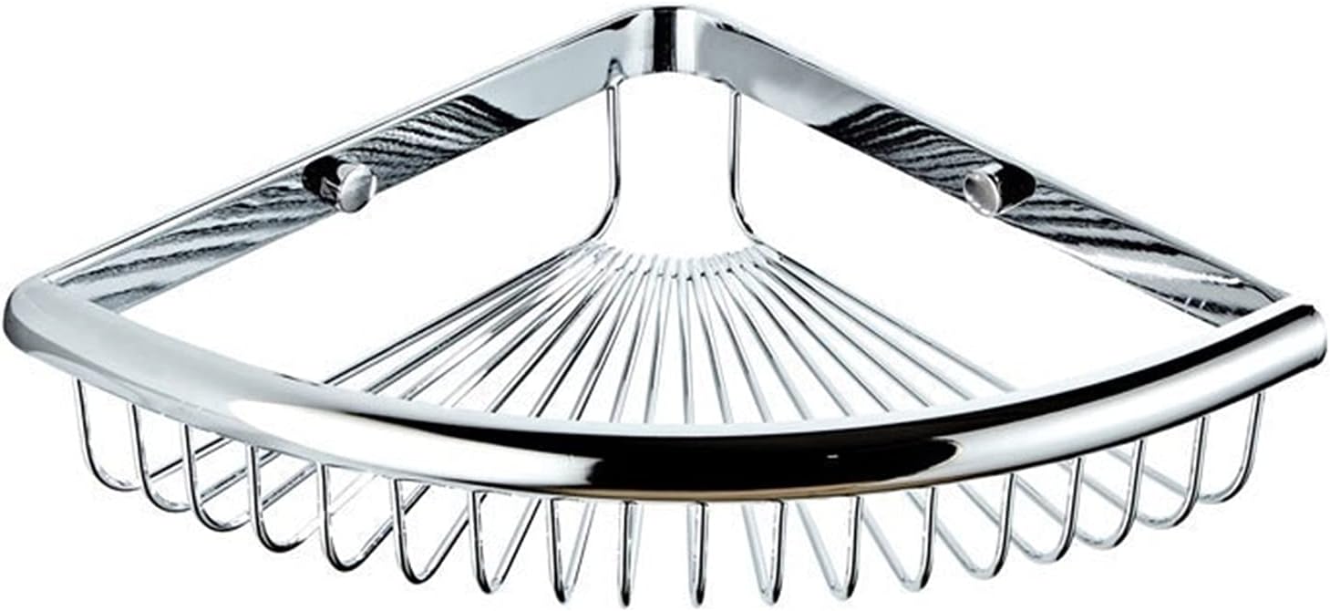 バスルームシェルフ シングルレイヤー メッシュバスケット 扇形 シングルレイヤー コーナーバスケット バスルーム装飾