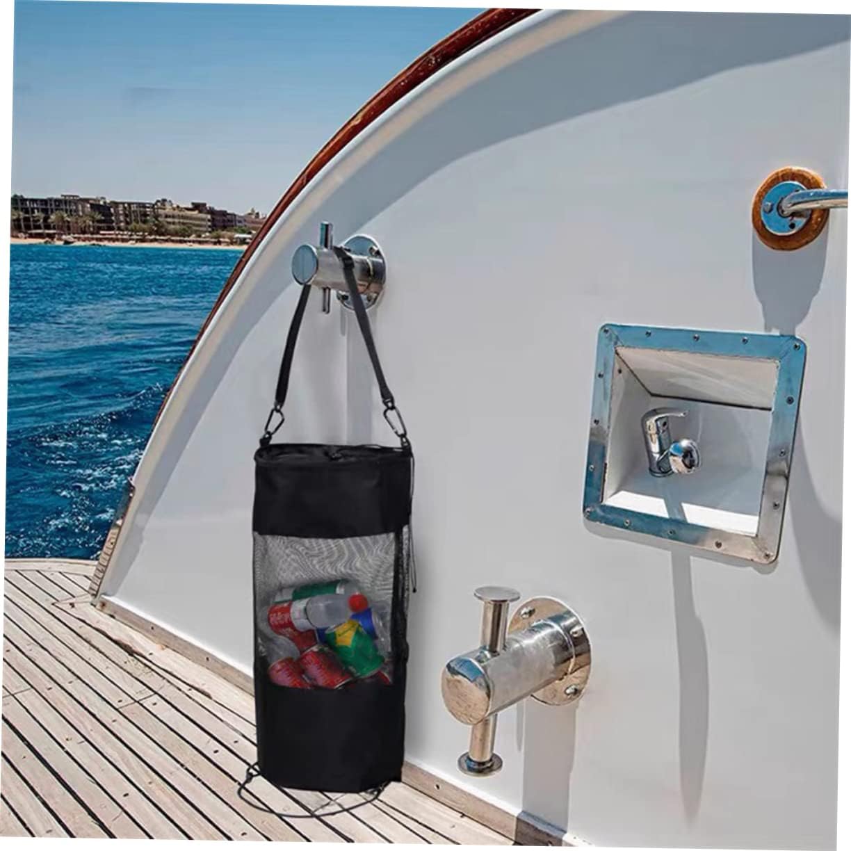 Portable Garbage Bag Durable Waste Storage Pouch for Outdoor Use for Can Capacity Rubbish Bin for Towels Bottles Easy to Clean
