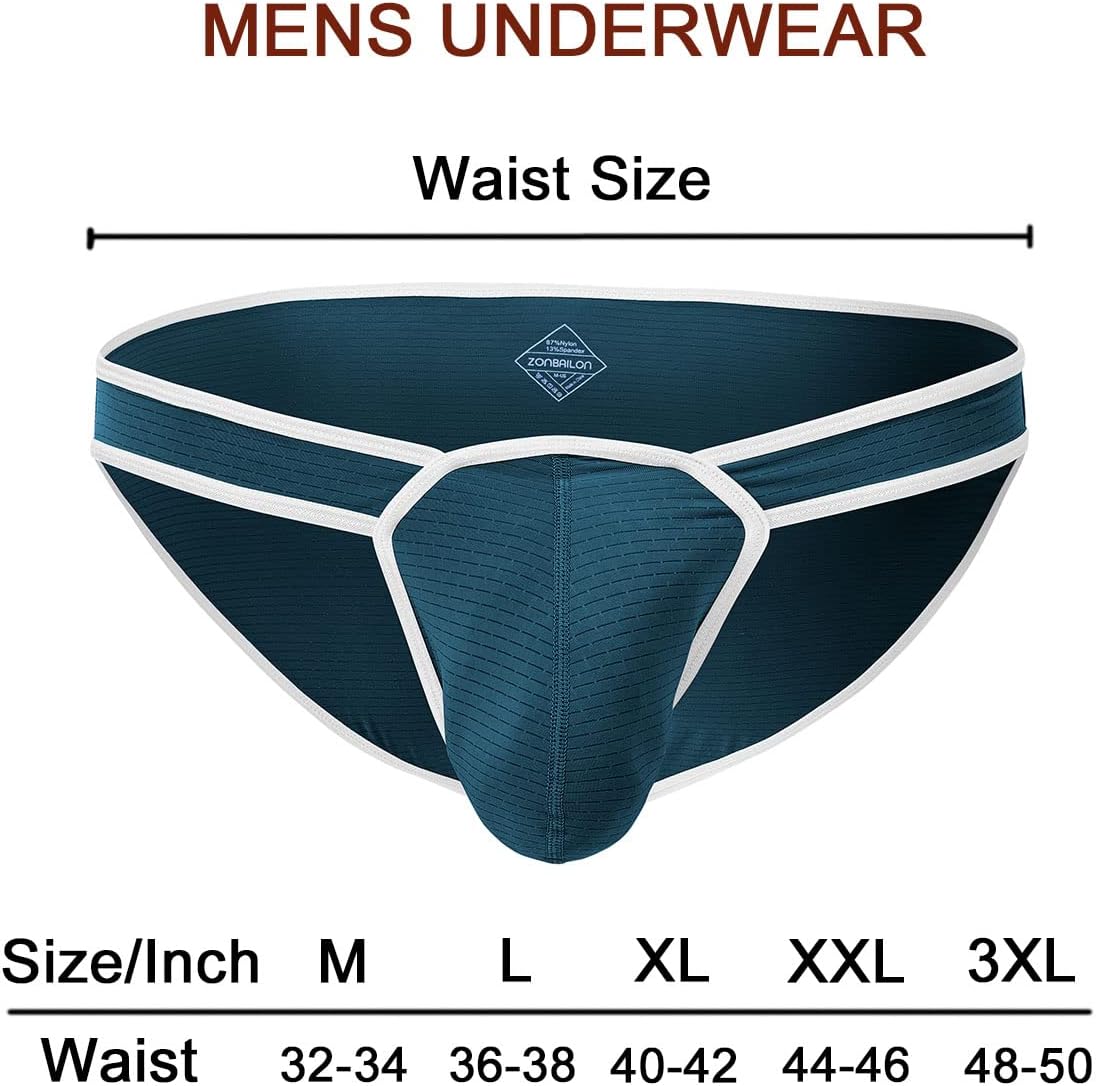 ZONBAILON Men's Underwear Stretch Pouch Sexy Low Rise Briefs with Bulge Enhancing - Image 6