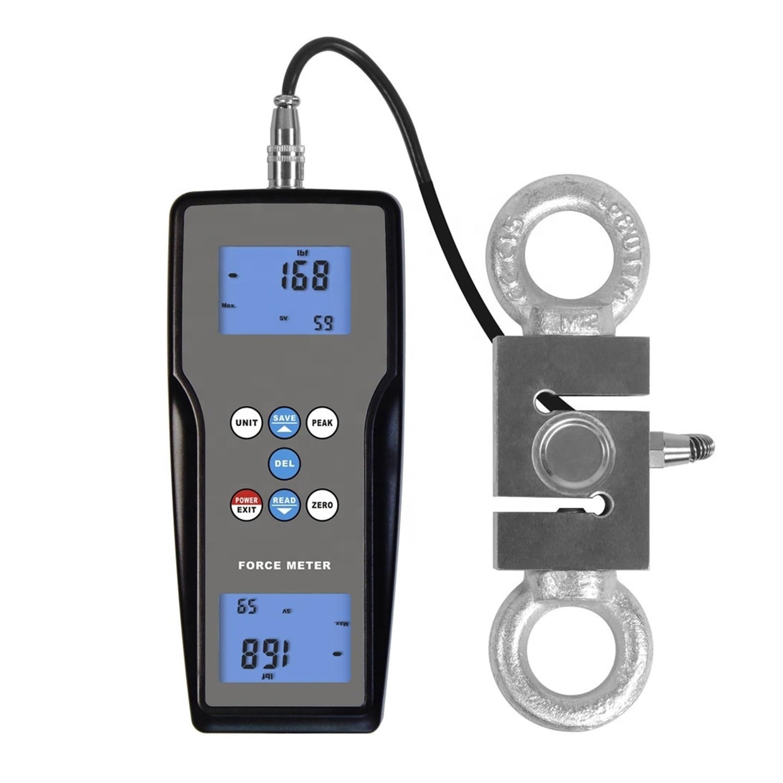FM-207-200K,500K,1000K Force Gauge Digital Push Pull Tester 9800N,1000kgf,2200Lbf Tension Meter for Industrial Inspection(FM-207-500K)