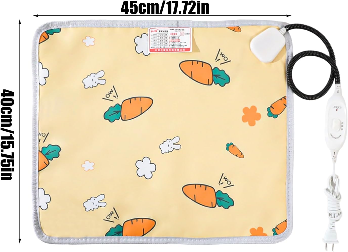 Heated Pet Bed - Adjustable Temperature, Heated Mat Pad, Outdoor Heating Device, Comfortable Animal Mat, Practical Pet Warmer, Suitable Puppy Kitten Bunny House Winter Camping Couch