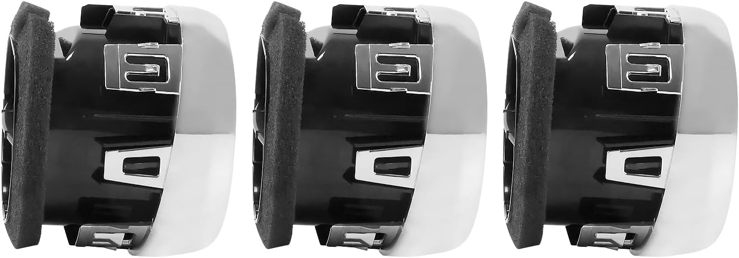 3PCS Dashboard AC Heat Air Vent Duct Compatible with Ford Mustang 2015 2016 2017 2018 2019 2020 2021 2022 Front Interior Dash Louvre Air Vent Assembly Replace FR3Z-19893-AE FR3Z-19893-AC