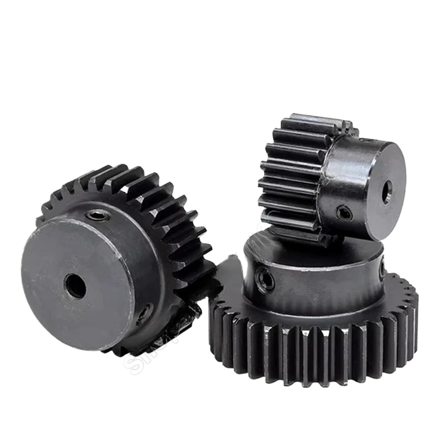 1.5M Spur Gear 15/16/18T Cylindrical 45# Steel Bore 5-17mm 1Pcs(6.35mm,15 Teeth)