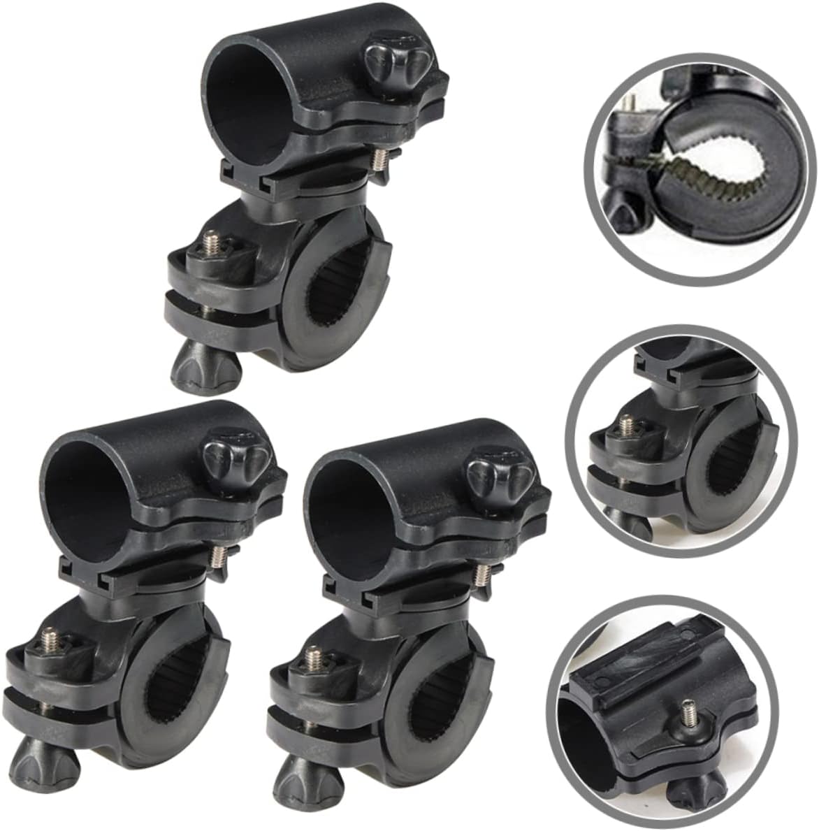 Cycling Lamp Holder Bike Flashlight Mount Plastic Easy ° Rotation Night Riding Accessory