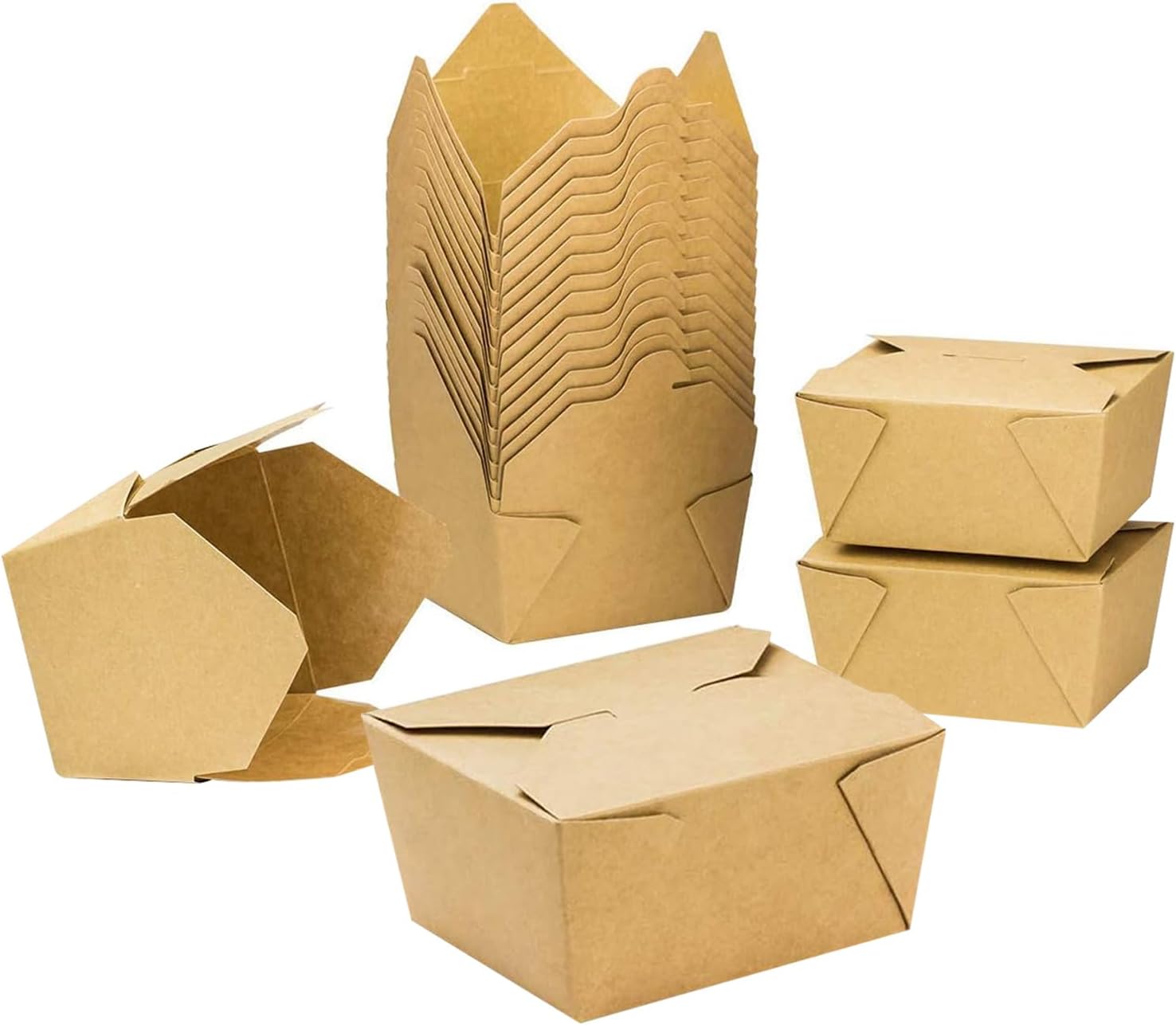 300PCS 45oz Paper Lunch Food Takeout Boxes Containers Disposable Kraft Food Containers -Grease Resist Paper Lunch Takeout Boxes for Restaurants, Catering, Parties, Picnics-Black