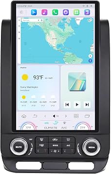 Cidava 13 Inch Car Radio for F150 2015-2020 and 2017-2022 F250/F350/F450 | T-Style Car Stereo Head Unit Replacement with Wireless CarPlay/Android Auto, Fast Boot, Upgraded DSP & EQ, 4G LTE, 8+128GB
