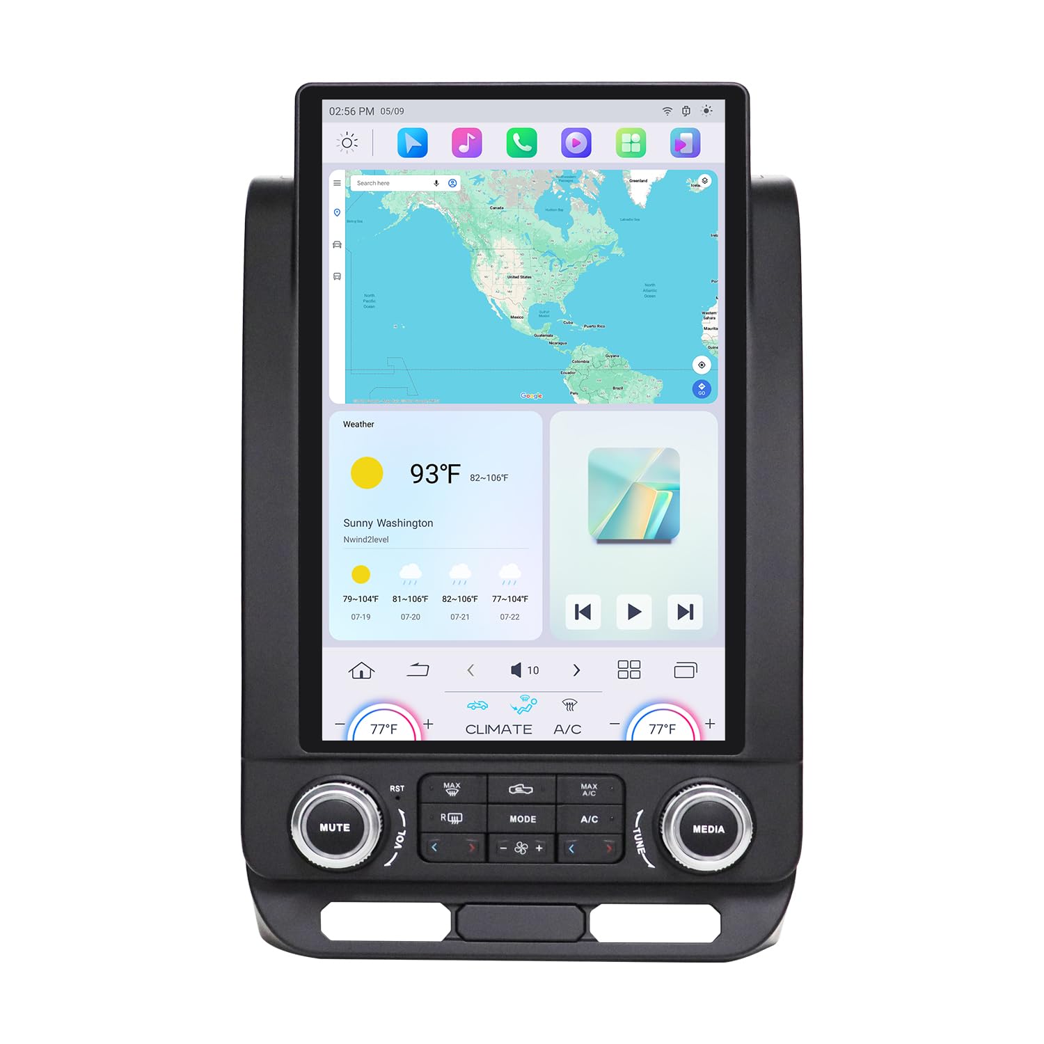 Cidava 13 Inch Car Radio for F150 2015-2020 and 2017-2022 F250/F350/F450, T-Style Car Stereo Head Unit Replacement with Wireless CarPlay/Android Auto, Fast Boot, Upgraded DSP & EQ, 4G LTE, 8+128GB