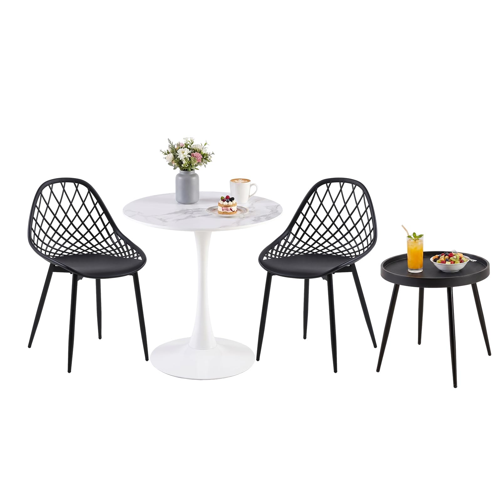 Petite Table de Salle à Manger avec 2 Chaises, Table Bistrot