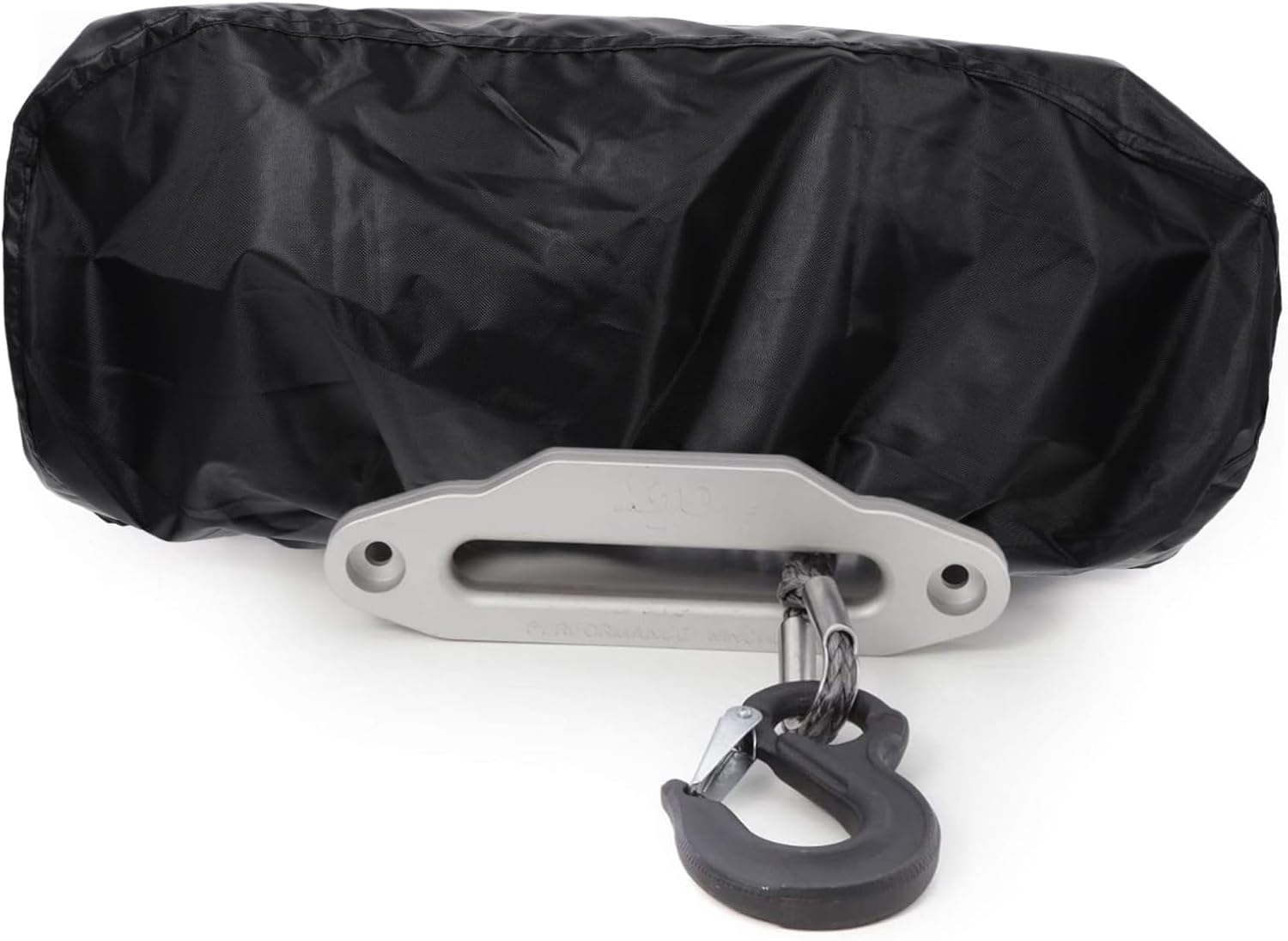 Amosfun Heavy Duty Winch Cover Oxford Electric Winch Protector with Elastic Band UV Resistant Sunproof for Suv Truck Off Road