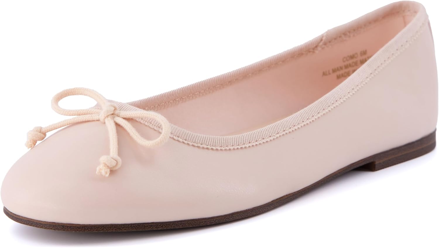 Cushionaire Women's Como Bow Memory Foam Flats - Comfortable Wide Width Pull-On Shoes