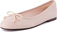 Cushionaire Women's Como Bow Memory Foam Flats - Comfortable Wide Width Pull-On Shoes