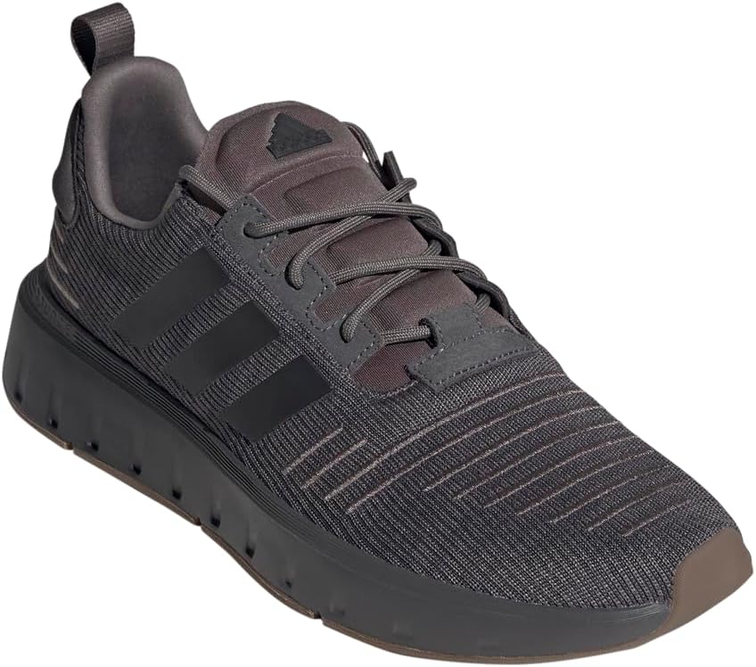 adidas Mens Swift Run Lace Up Sneakers Shoes Casual - Black