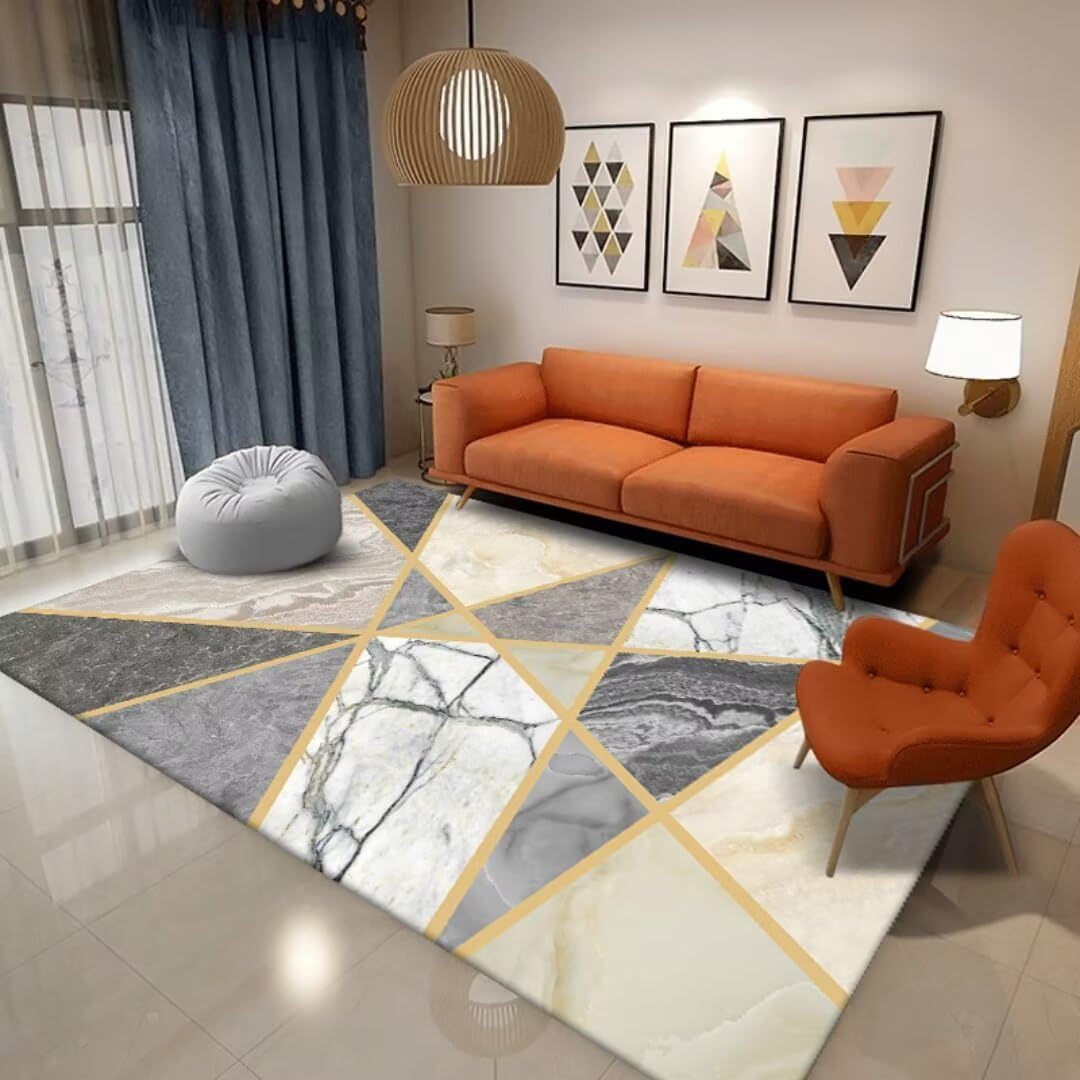 Tapis de décoration pour chambre bébé et salon au design minimaliste gris