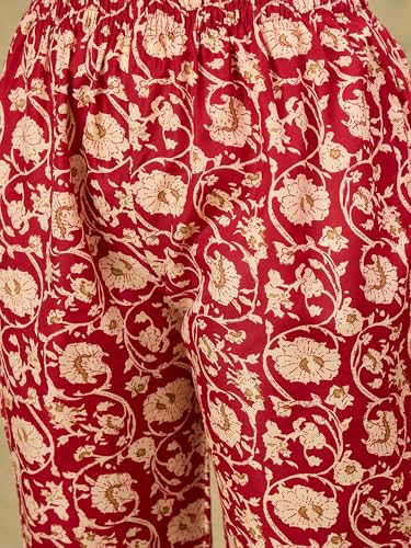 Image of Varanga Women -Thread & Sequin Embroidered Yoke Kurta With Trouser & Scallop Dupatta