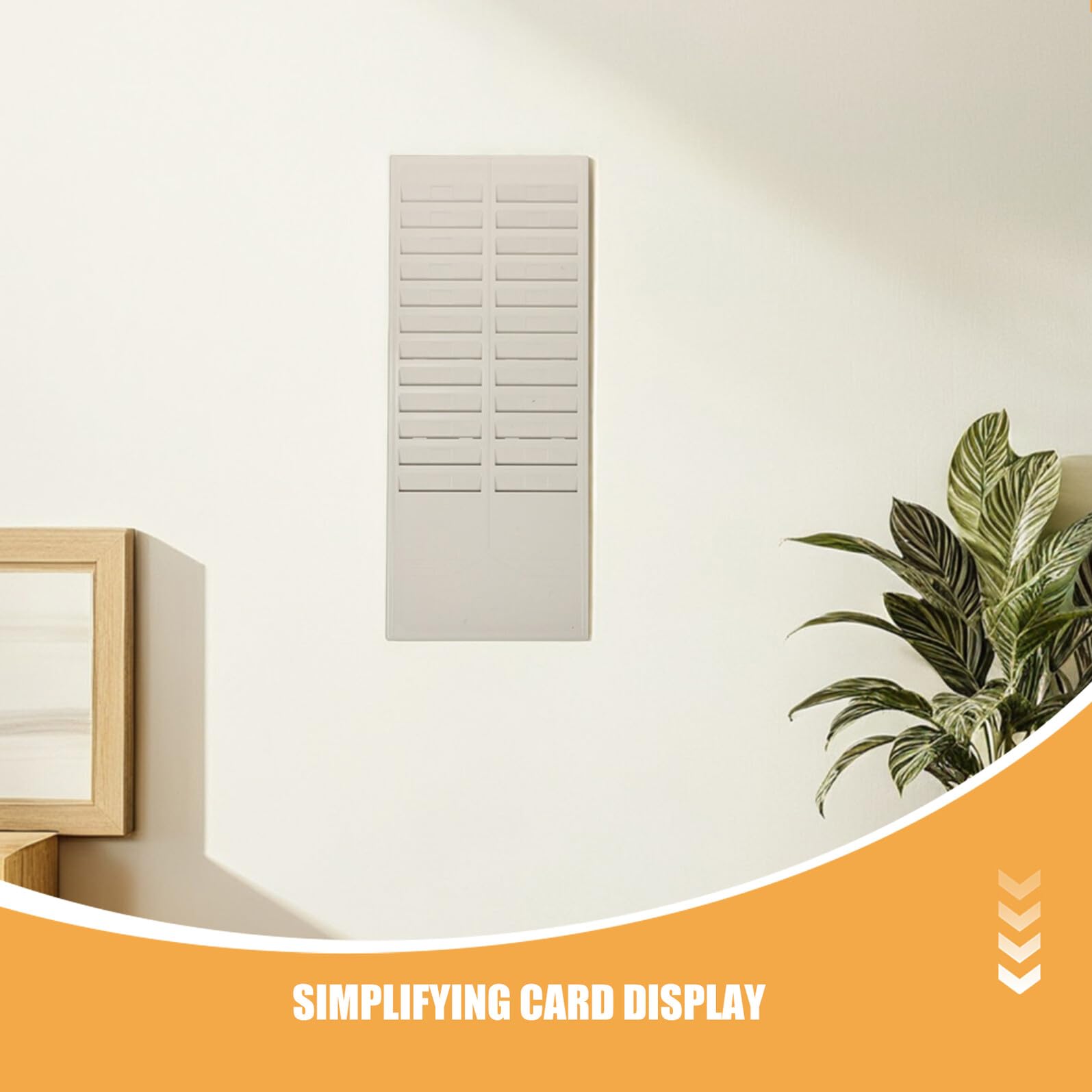 2 Pezzi Portacarte da Parete con Scomparti in Plastica Resistente Organizer per Schede Presenze e Documenti Supporto Multiuso per Ufficio Negozi e Aziende per Badge e Timesheets
