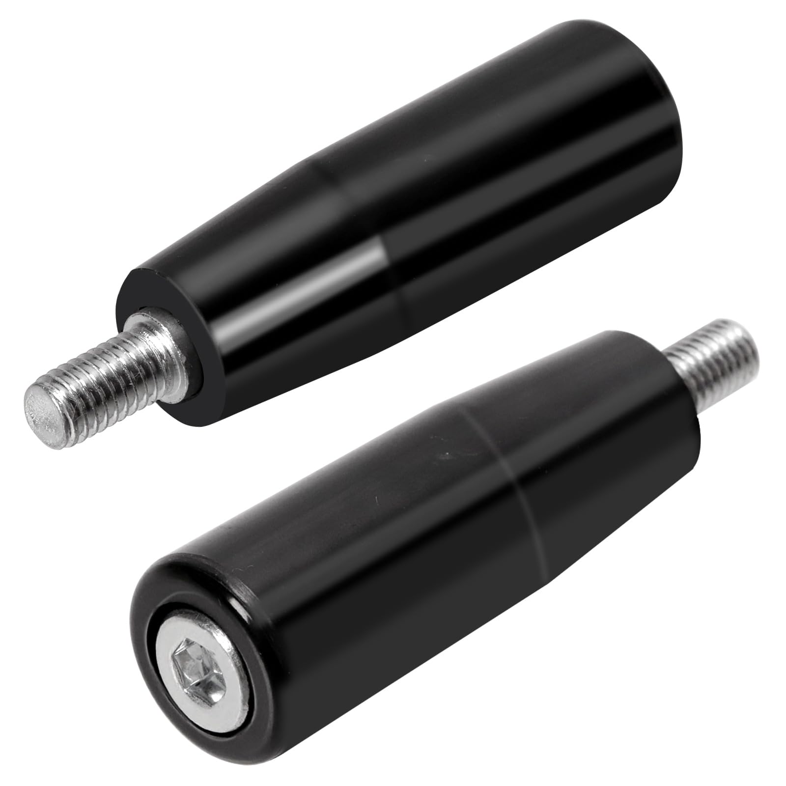 Swpeet 2 pezzi M8 × 63 mm maschio filettato gambo rotante, maniglia della macchina, manopola girevole, manovella maniglia girevole per fresatrice, tornio, smerigliatrice, trapano