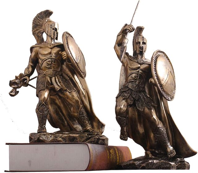 SDBRKYH Roman Warrior Statue, Spartan Warrior Creative Resin Retro Crafts Restaurant Bar Decoration