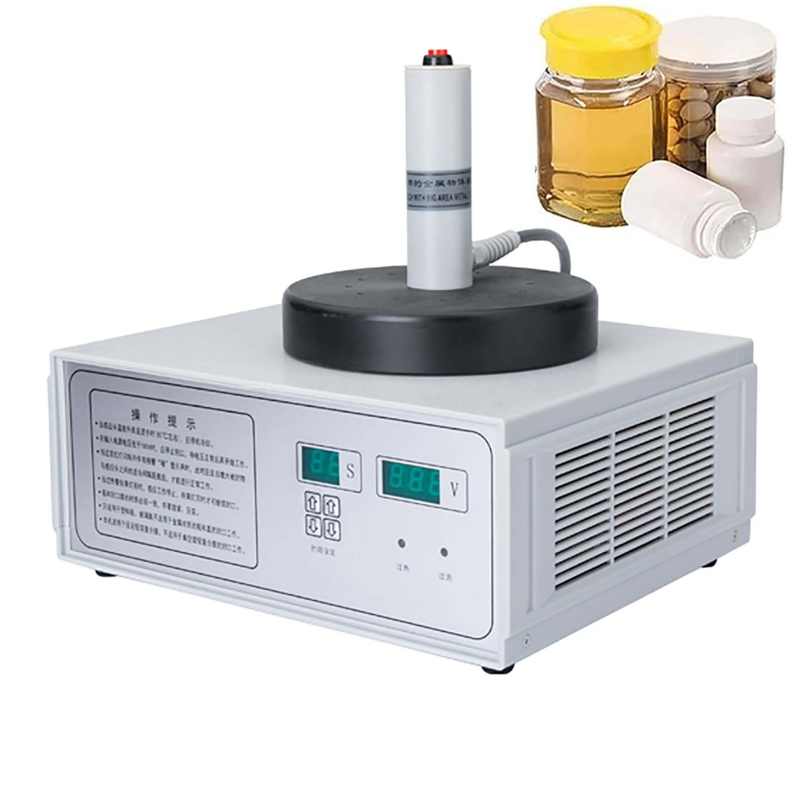 XNXYSMKJ Electromagnetic Induction Sealing Machine,Handheld Bottle Sealer w/Digital Control Panel,Sealing Diameter 50-150mm,Fast Even Sealing for Pharmaceutical