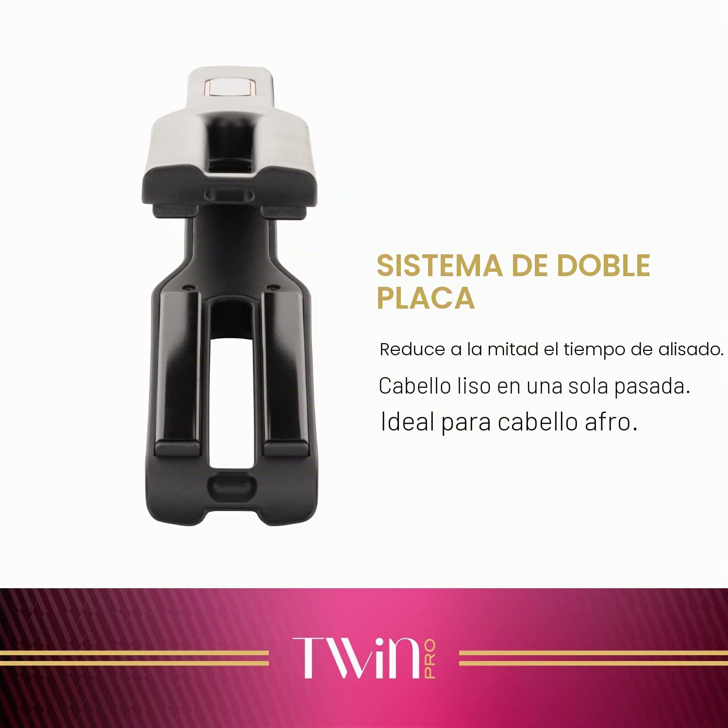 GAMMAPIÙ Twin Plancha de Pelo Profesional, 4 Placas Flotantes de Cerámica Avanzada y Turmalina, 10 Temperaturas Adjustables 130-230°C, Calentamiento Rápido, Apagado Automatico, Display Digital