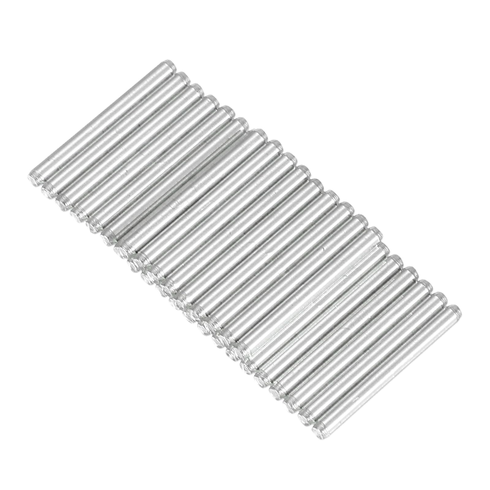 sourcing map 30pcs 2mmx20mm Toys Shaft Round Rod Axles Drive Shaft Silver — image 1