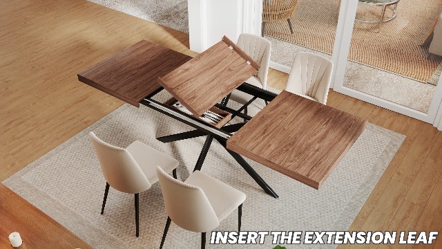 Amazon.com - Extendable Dining Room Table for 4 6 8, 55