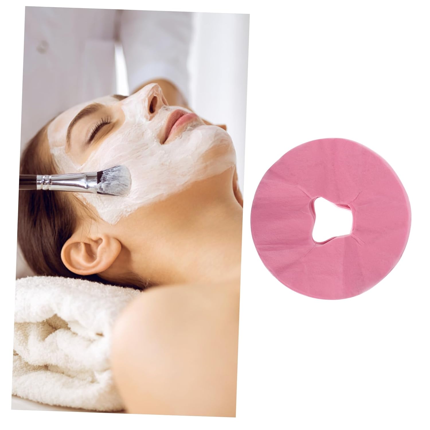 50Pcs Disposable Massage Headrest Pads Comfortable Facial Bed Covers for Beauty Salon Spa Durable and Lightweight Massage Table Accessories for Clinics and Hospitals