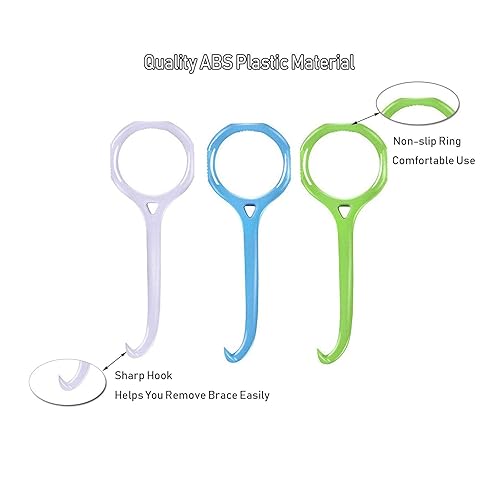 Miniatura 3 de Herramienta de eliminación de alineadores y bandas elásticas dentales para aparatos ortopédicos, accesorios de cuidado bucal HRASY 12 piezas, azul y