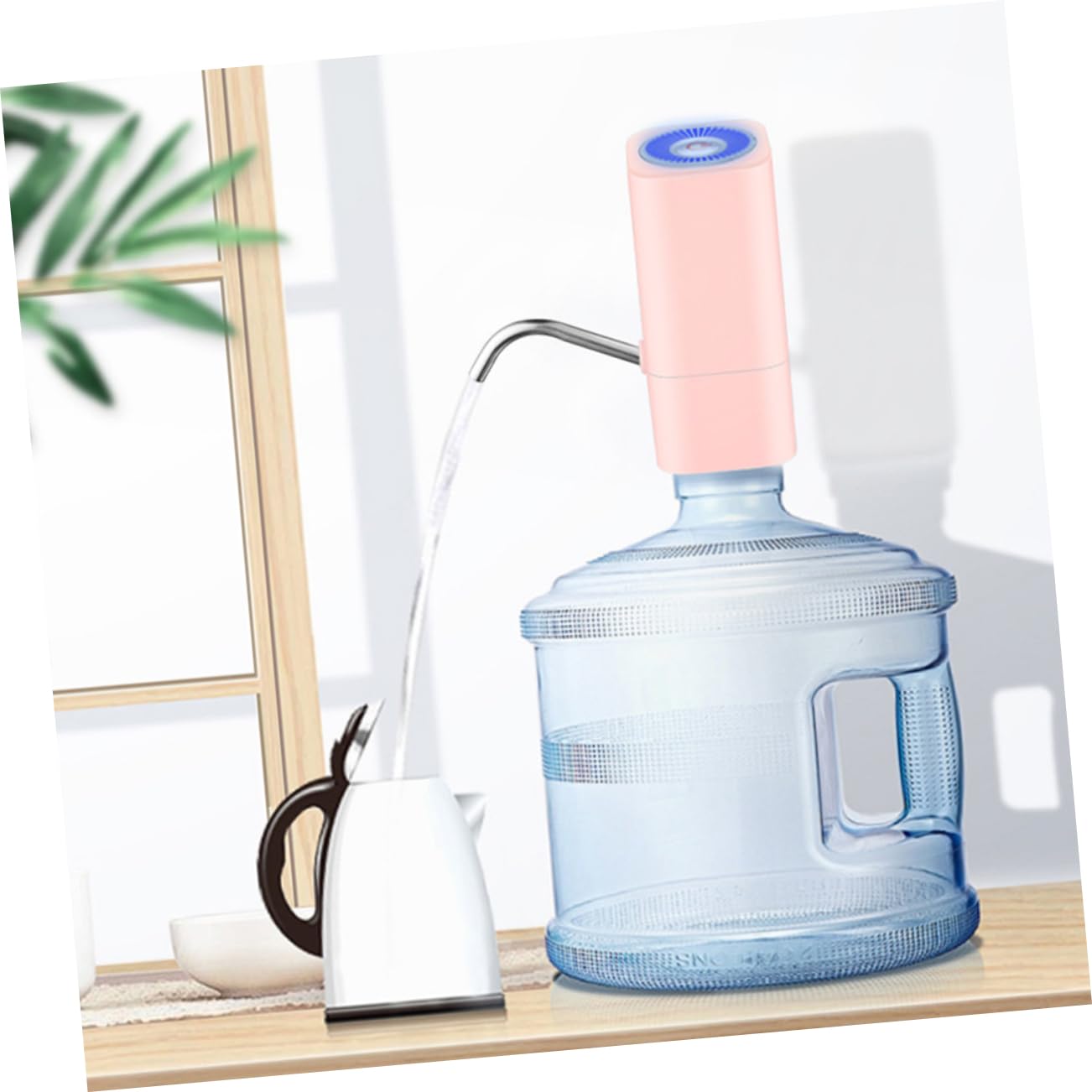 QUMIIRITY Charger Barreled Water Pump Electric Water Pump for Home Pp Material Easy Install