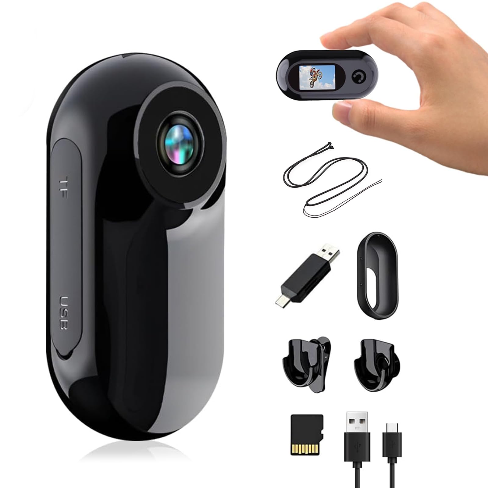 Amazon | ZAIDER アクションカメラ ウェアラブルカメラ 小型 【超 360